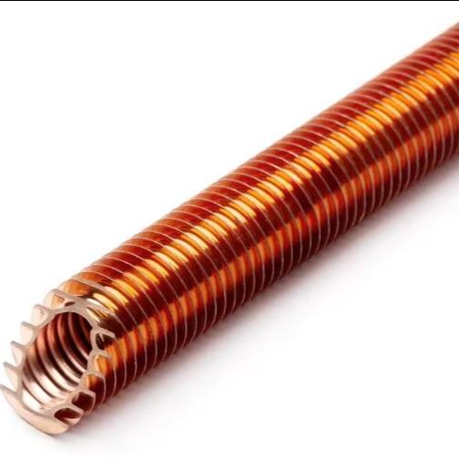 DELLOK Aluminium Finned Tubes OD73.5mm Daily Capacity Up To 3500 Meters for Heat Dissipation