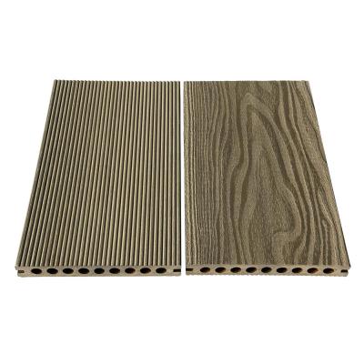 Outdoor Plastic Wood Grain Hollow Composite Decking Cedar Color Recycled 2.2m 2.7m 3.6m