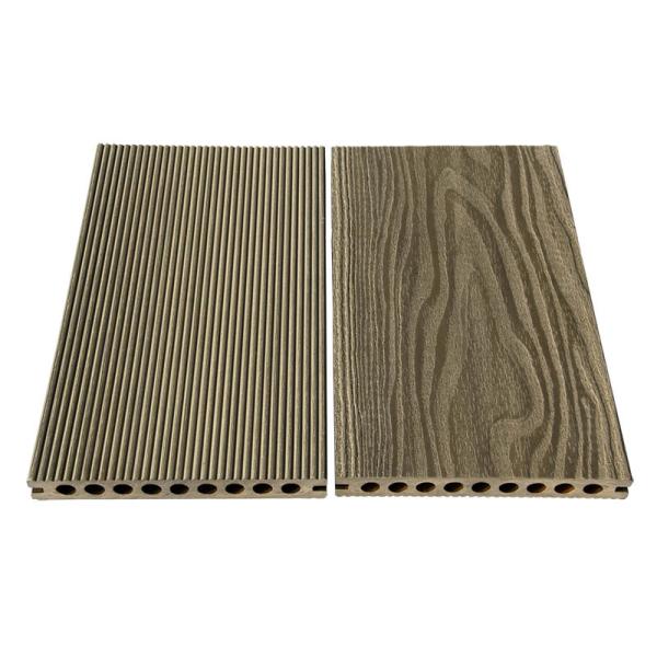 Outdoor Plastic Wood Grain Hollow Composite Decking Cedar Color Recycled 2.2m 2.7m 3.6m