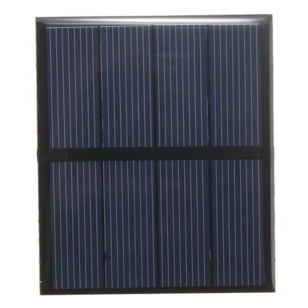 5V 0.5W Epoxy Mini Solar Panels Black Color PET/ETFE Material Mono Solar Cell