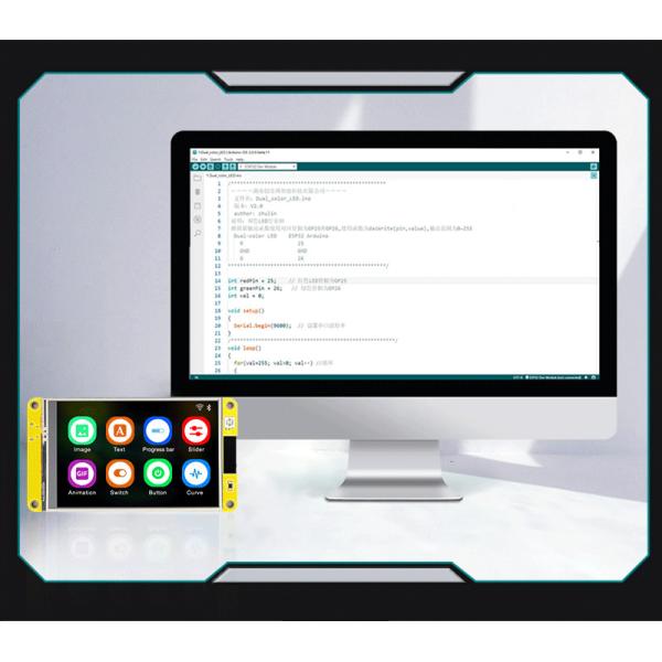 доски развития LVGL модуля 320 * 240 LCD tft 3,2 дюймов PCB ST7789 маломощной желтый