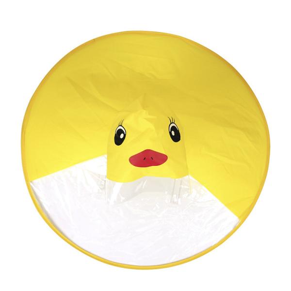 Yellow Duck Raincoat and Cartoon Umbrella Set for Kindergarten Children's Outdoor Fun