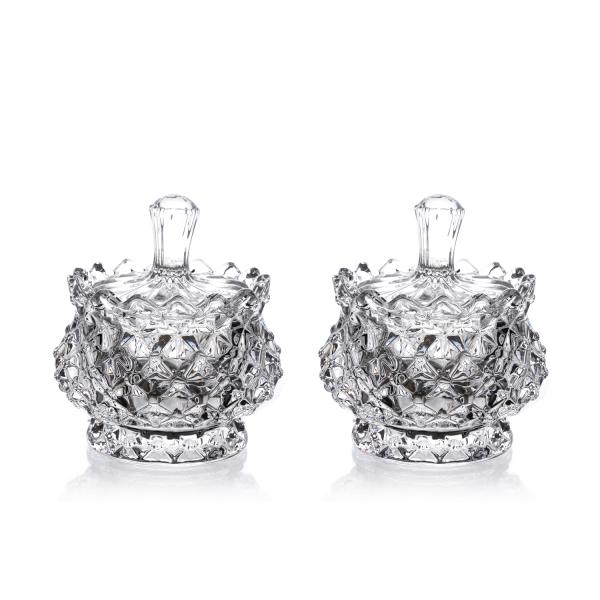 2022 Hot sale Classic Pattern Transparent Candy Storage Canister with home