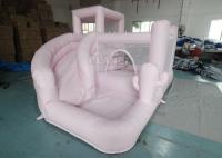 Castelo Bouncy cor-de-rosa pastel do leão-de-chácara inflável da casa do salto das crianças exteriores do quintal com corrediça e associação de água