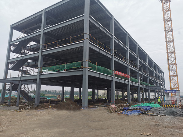 Prefabricated Multi Storey Buildings , Prefab Metal Office Buildings Steel Structure