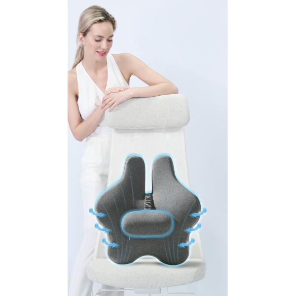 Memory Foam Filling Lumbar Cushion for Adjustable Slow Rebound Back Rest Support