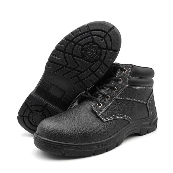 Chaussures de sécurité en cuir de vache de taille moyenne Noir Chaussures de sécurité S3 Standard