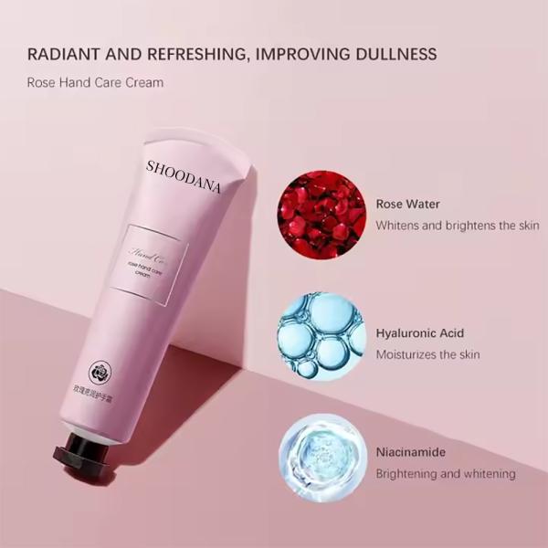 Crème pour les mains hydratante éclaircissante parfum de rose parfumée Beurre de karité naturel biologique Mini crème pour les mains