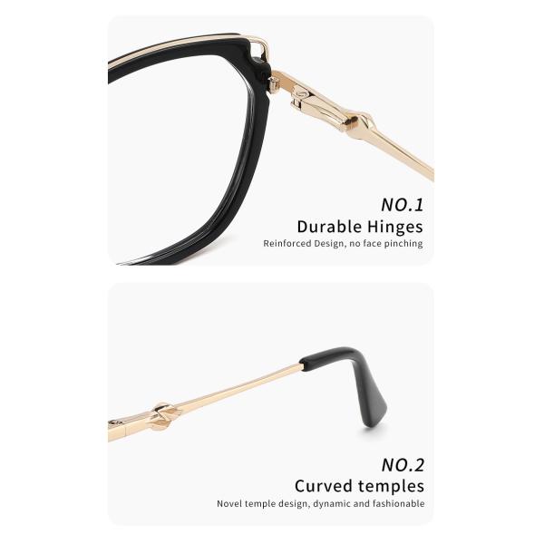 Оптически Очкиes ацетата и металла уменьшают форму глаза кота висков металла для женщин