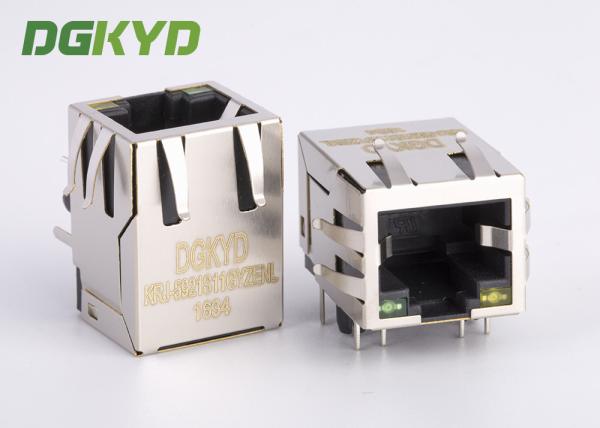 Jaque modular portuário RJ45 do conector 8P8C da rede Rj45 da montagem do PWB de KRJ-5921S11GYZENL único sem transformador