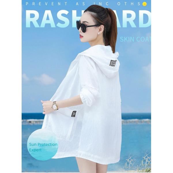 Mid-Length Hooded Sun Protection Clothing Uv Women'S Sun Protection Clothing