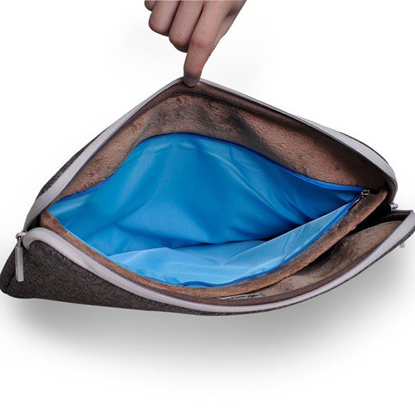 Waterproof Felt Mens 17 inch Laptop Bags , Zipper Notebook Sleeve