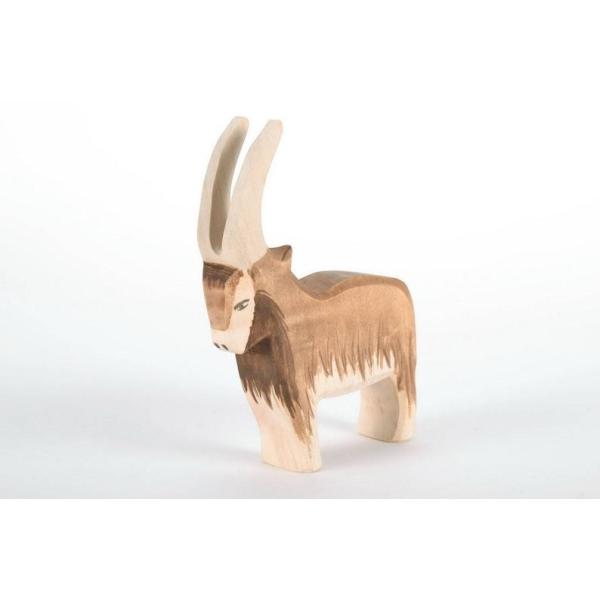 Finely Crafted Handmade Wooden Animals Wooden Goat Figurine Unique Showcasing