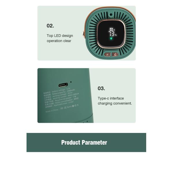 Homefish H13 фильтр рабочий стол Автомобильный очиститель воздуха отрицательный ион 8 миллионов штук/см3