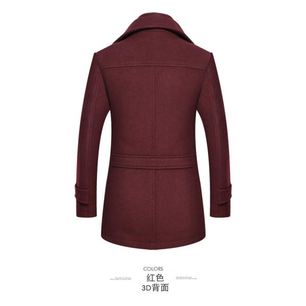 NO Needle Detection Fashion City 24-35Years old Men's Plus Size Double Collar Woolen Coat