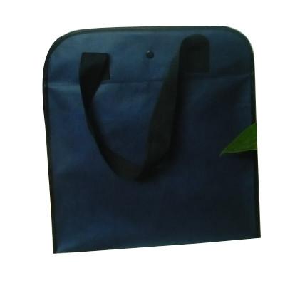 DAI - ICHI MADAM 90g brozen lamination black webbing handy non woven carry bag