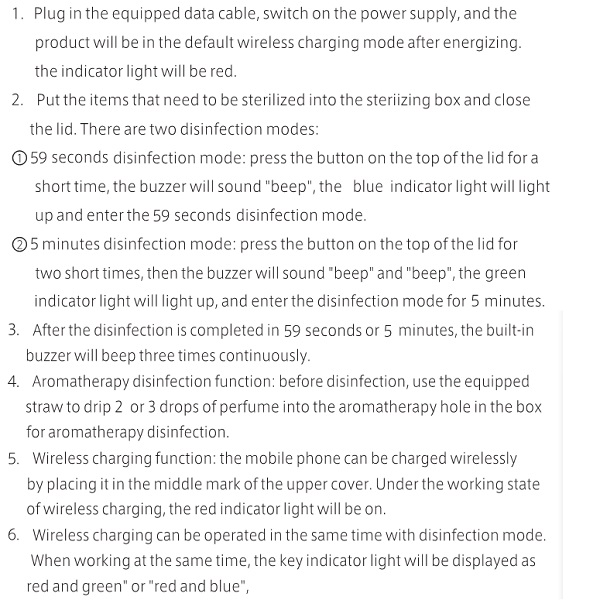 210mm 15W 9V3A Ultraviolet Sterilization Box