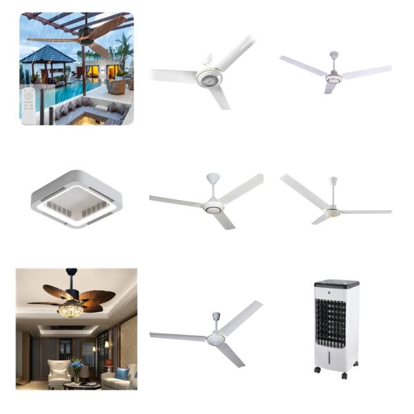 52 48 Ceiling Fan Decorative Modern Smart White Black  Ceiling Fan Without Light