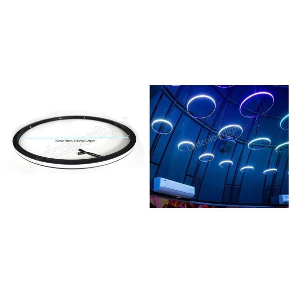 Programmable Side Emitting RGB Circular Light DMX RGBW LED Pixel Ring Light