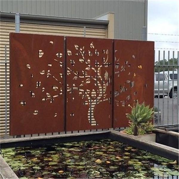 O laser que corta o divisor de sala decorativo do jardim almofada a tela de aço da privacidade de Corten