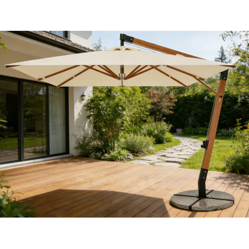 Outdoor Wood Like Aluminum Pole Beach Umbrella  Garden Umbrella Parasol Patio Umbrella