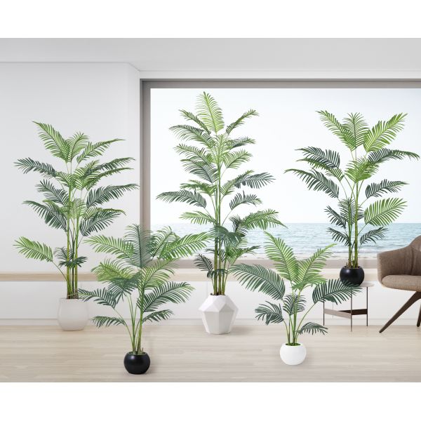 Wholesale Indoor Artificial Plants Faux Hawaii PalmPotted Plants For Indoor Decoration