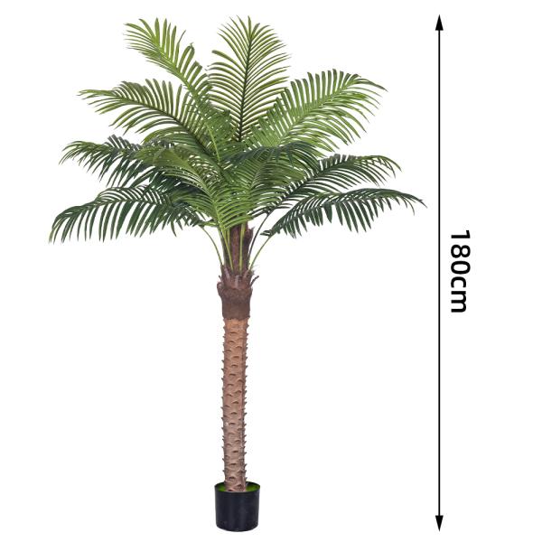 180cm 210cm Artificial Coconut Trees Fake Plants Large Green Palm Bonsai Decoration Room Floor Potted