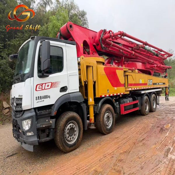 Used 2020 SY 62m Concrete Pump Truck with 61.1m Vertical Reach 180 m³/h Output on Mercedes-Benz Chassis