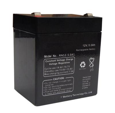 Black Sealed Lead Acid Battery 12v 5ah / Rechargeable Sealed Lead Acid Battery 12v