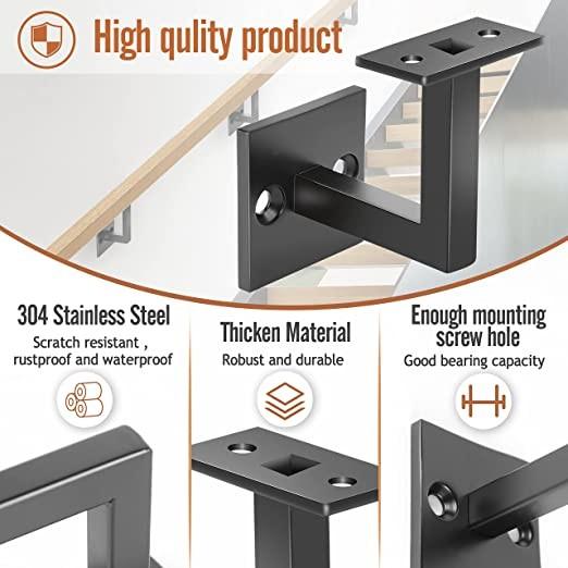 Stair Railing Handrail Support Bracket Carbon Steel and Powder Coating for Stairway