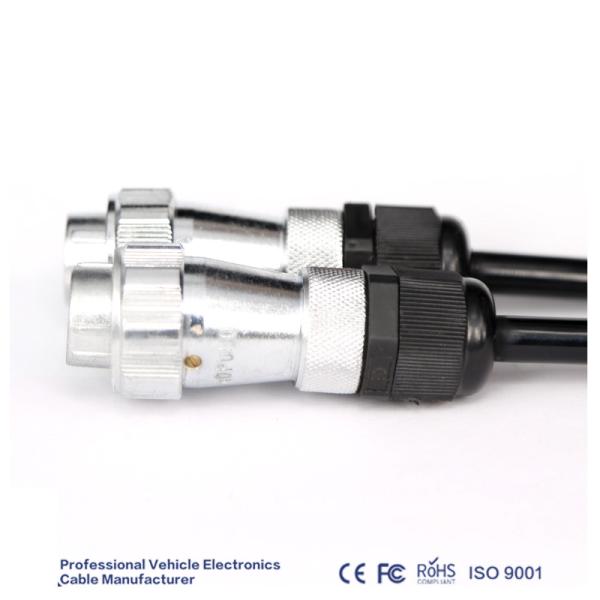 Waterproof 5 Pin Trailer Power Cable With Metal Male Female Connector
