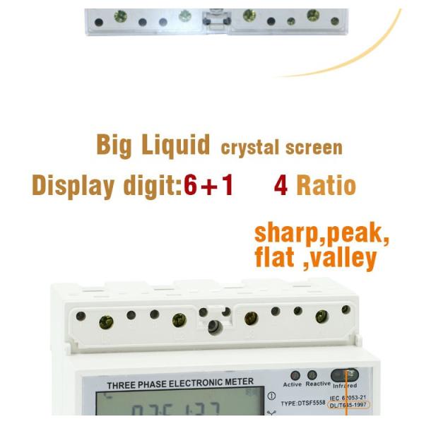 Three Phase Din Rail Small Power Meter Digital Electric Meter
