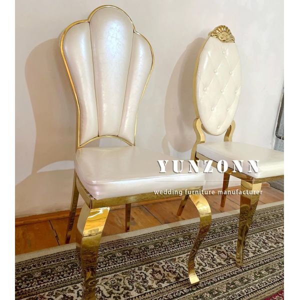 Modern Metal Stainless Steel Banquet Event Chiavari Dining Chairs Furniture for Wedding