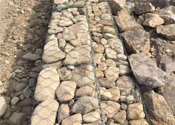 Galvanized Metal Gabion Cage 2x1x1m with 80x100mm Hexagonal Mesh
