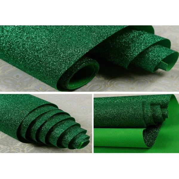 Wall Decoration Fine Glitter Fabric , Colorful Sparkle Thick Glitter Fabric