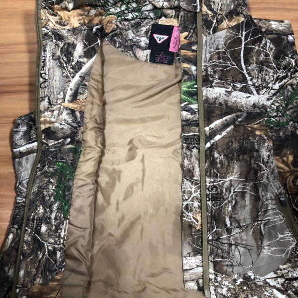High Collar Camo Print Utility Gilet Vest With Thermo Reflective Lining