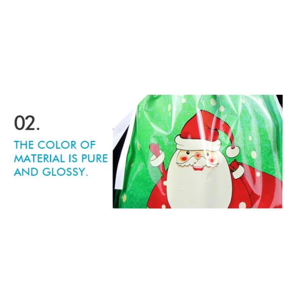 Biodegradable CPE Drawstring Christmas Gift Bags