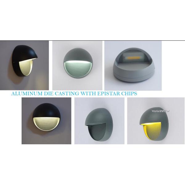 Half Round Wall Mounted Exterior Led Lights 3Watt For Outside Garden Decoration