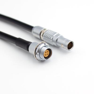 Push Pull Industrial Cable Harness Assembly 4 Pin Straight Plug And Socket