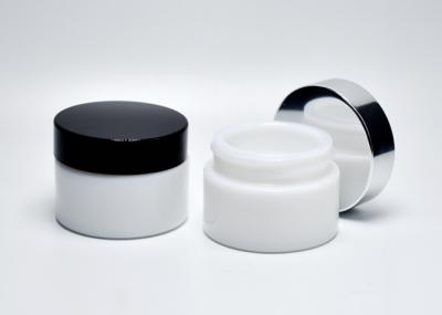 1OZ 30ml Opal Glass Cosmetic Jars, Cylinderic White Glass Face Cream Jar Packaging, Primary Medical Skincare Jars