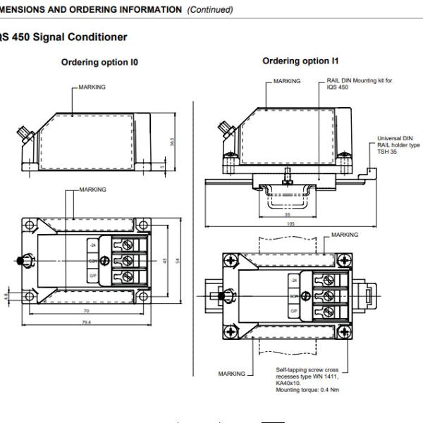 IQS450 204-450-000-001 Signal Conditioner part of VM600