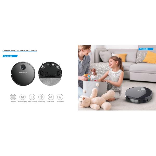 Low Noise 58DB Robotic Vacuum Cleaner 1800Pa Strong Suction For Pet Hair Carpet