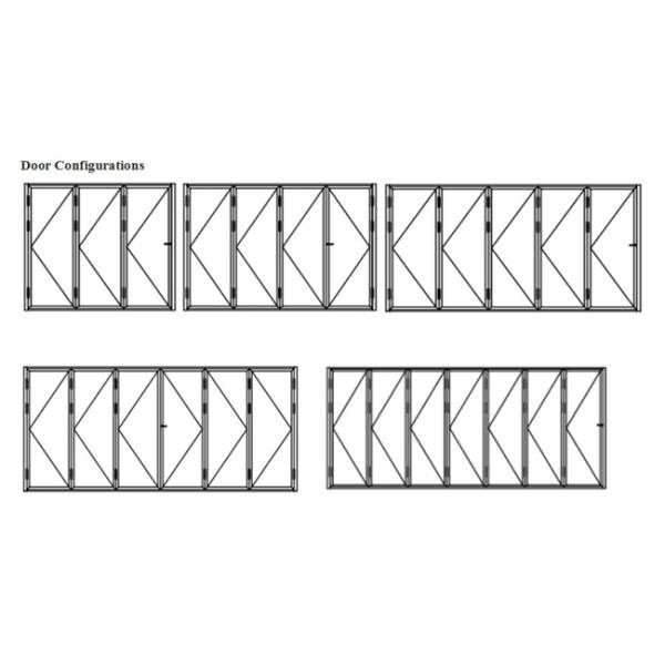 Portas de empilhamento de dobramento de alumínio do projeto moderno para a porta bifold vitrificada da porta da casa dobro bifold vertical residencial
