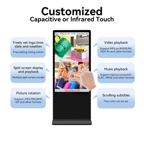 32 Inch Totem Digital Lcd Display Signage Information Monitors Touch Screen Indoor Interactive Kiosk
