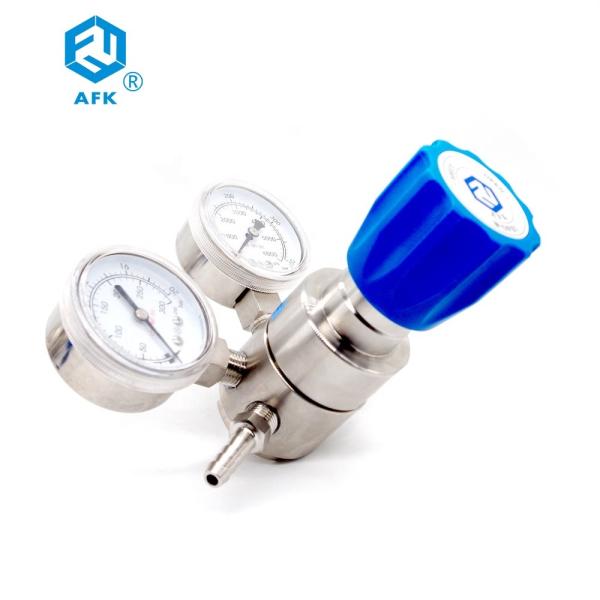High Pressure Stainless Steel Dual Stage Hydrogen Gas Pressure Regulator