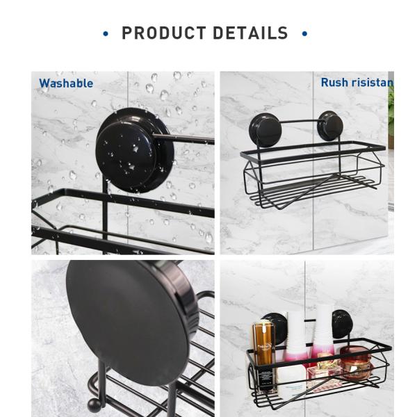 Черная окисленная чашка всасывания держателя Caddy Bathroom исправила нержавеющая сталь SS201