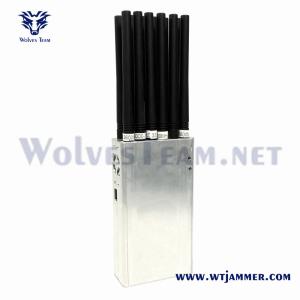 GSM 3G 4G 5G WIFI GPS RF315/433MHz ブロック周波数 ハンドヘルド 14 アンテナ 信号妨害器 販売 UHF VHF ロジャック