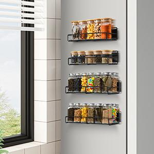 Double Tier Magnetic Fridge Storage Organizer Customized for Kitchen and Refrigerator