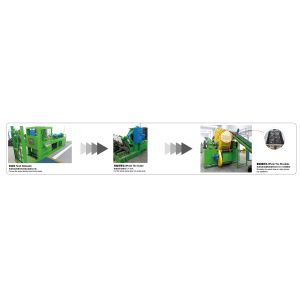 Tyre Shredder Machine with 800mm Tire Capacity for 50x50mm Rubber Block Output and Carbide Surfaced Tools