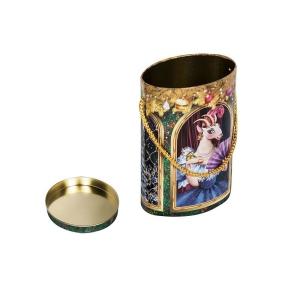 DADI Oval Shape Tea Tin Box Support Creative Design CMYK Printing Tea Tin